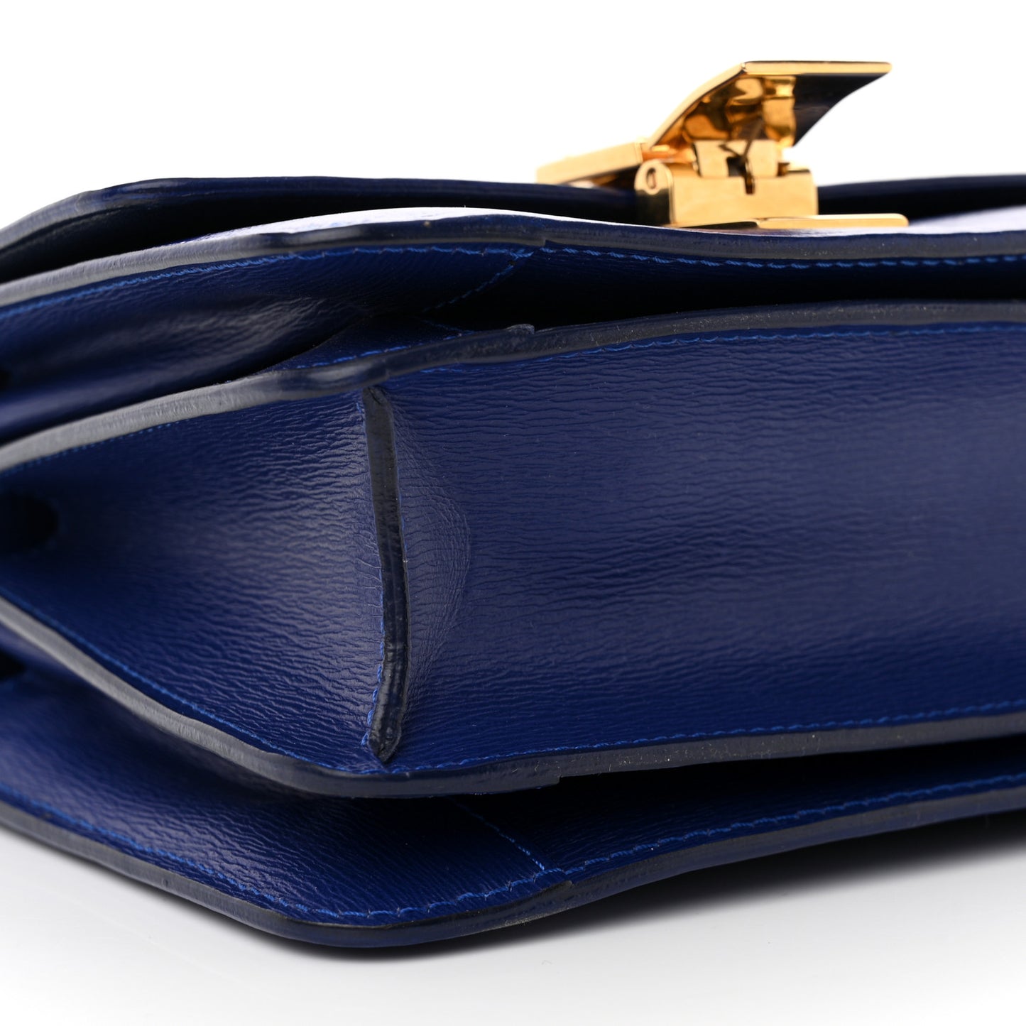 Liege Calfskin Small Classic Box Flap Bag Indigo