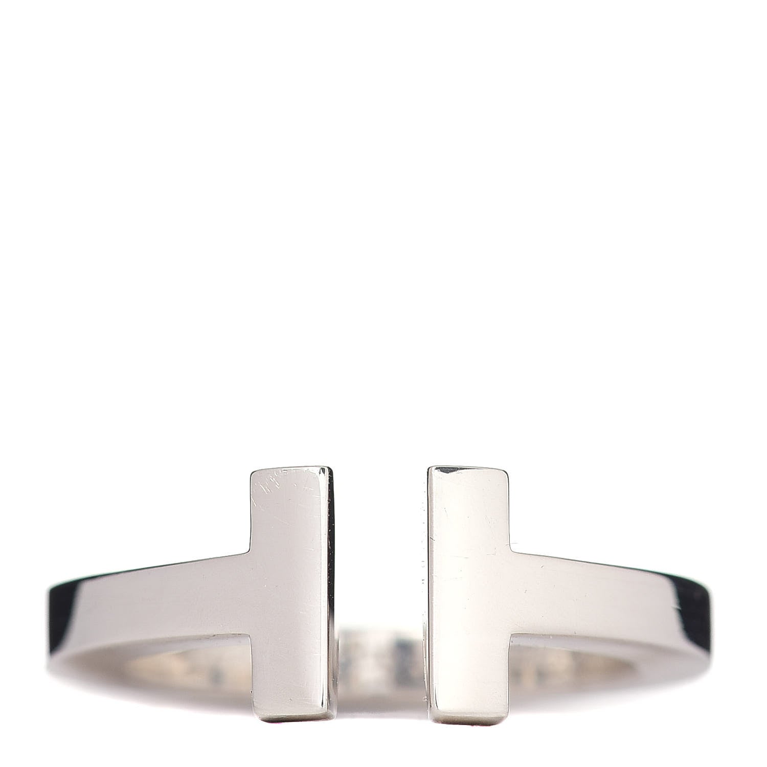 Tiffany Sterling Silver T Square Ring 50 5.25 1 of 5