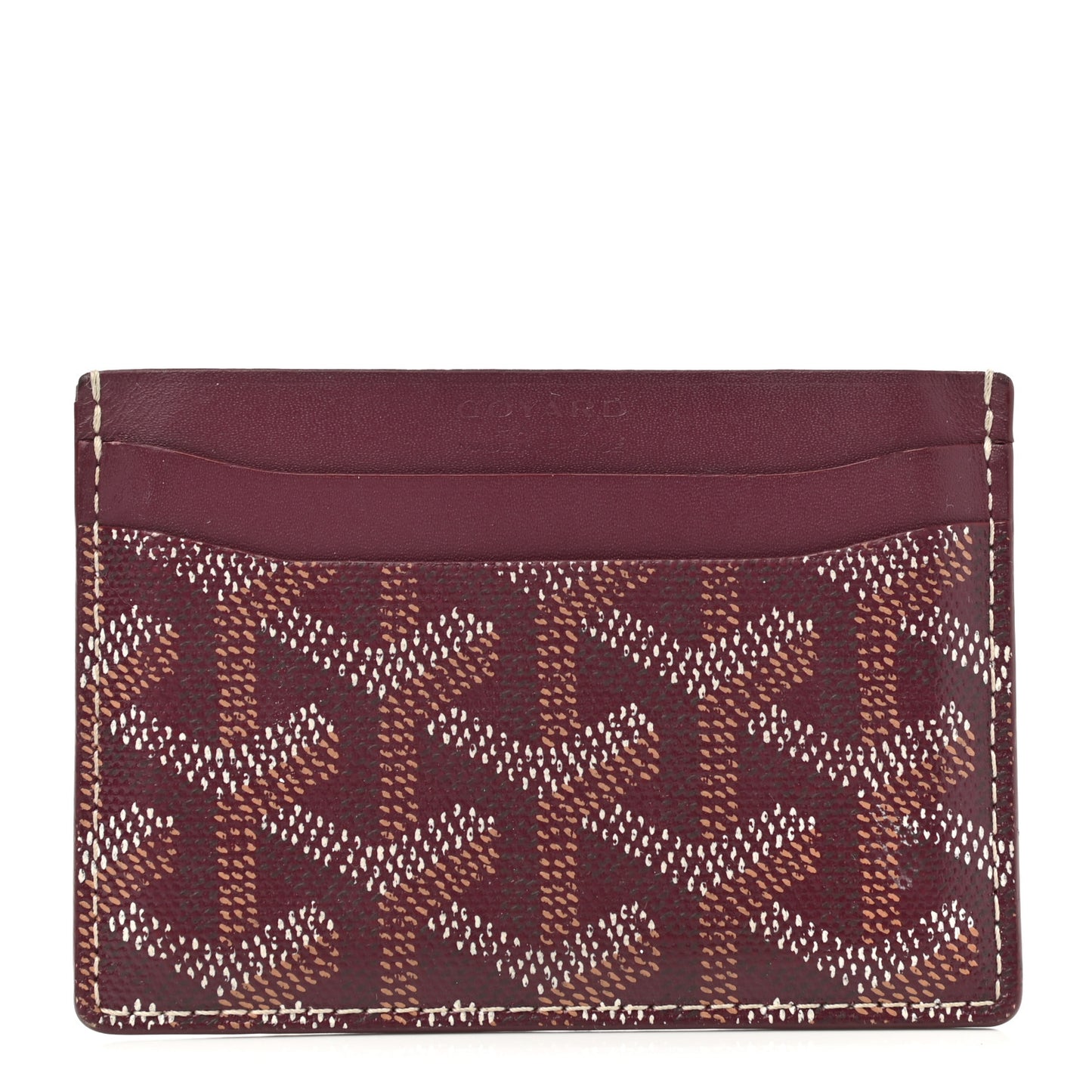 Goyardine Saint Sulpice Card Holder Bordeaux