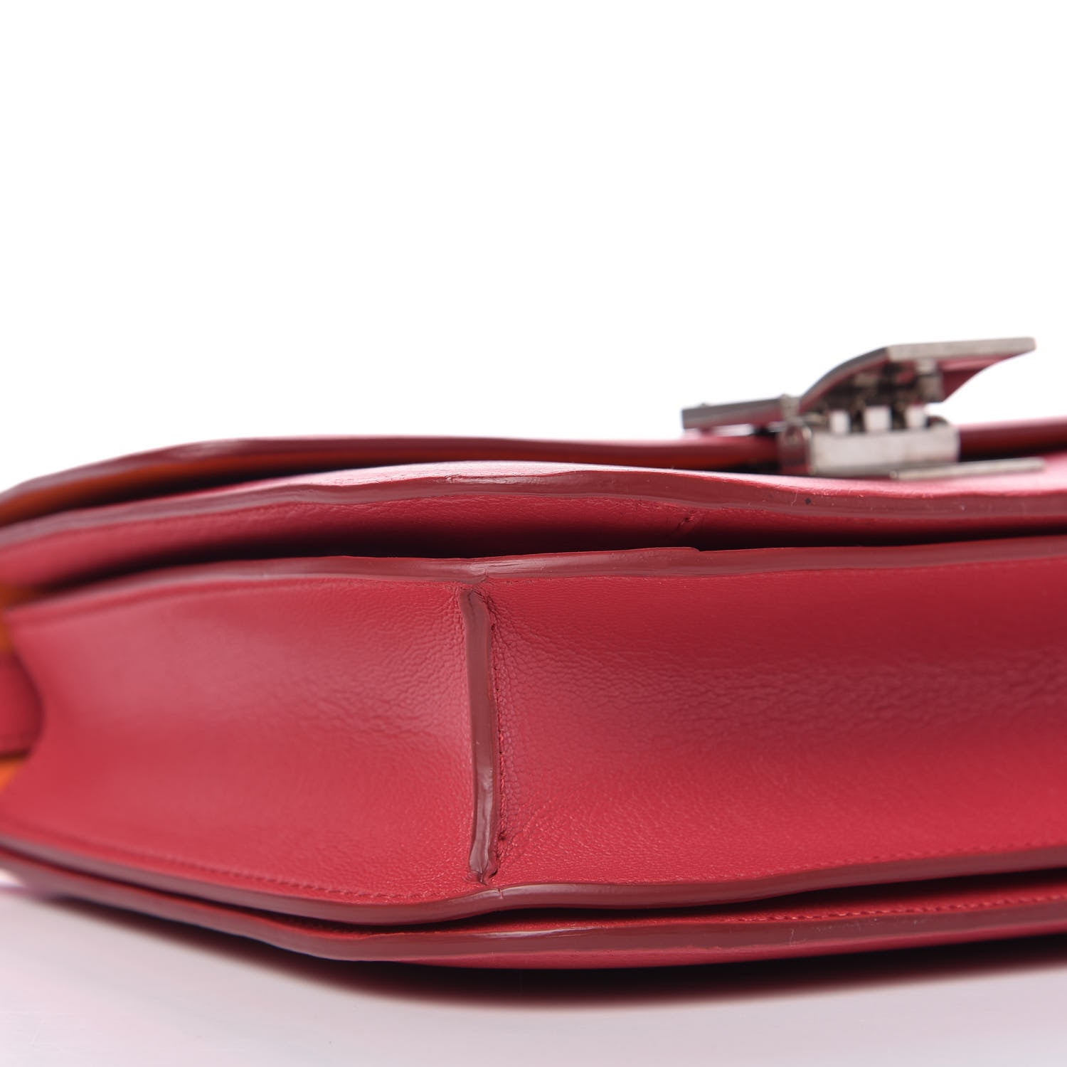 Celine Goatskin Medium Classic Box Flap Bag Dark Pink 6 of 9