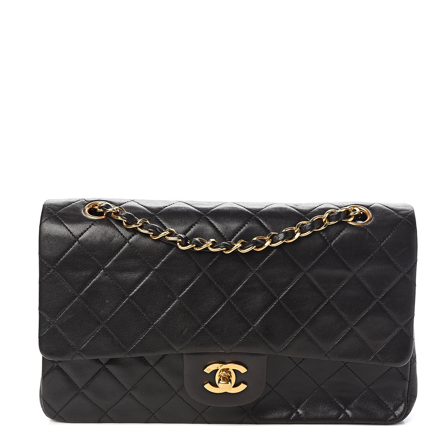 Chanel Lambskin Quilted Medium Double Flap Black 1 of 11