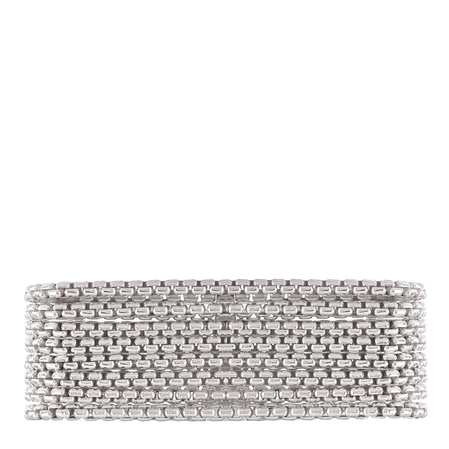 Sterling Silver Eight-Row Box Chain Bracelet