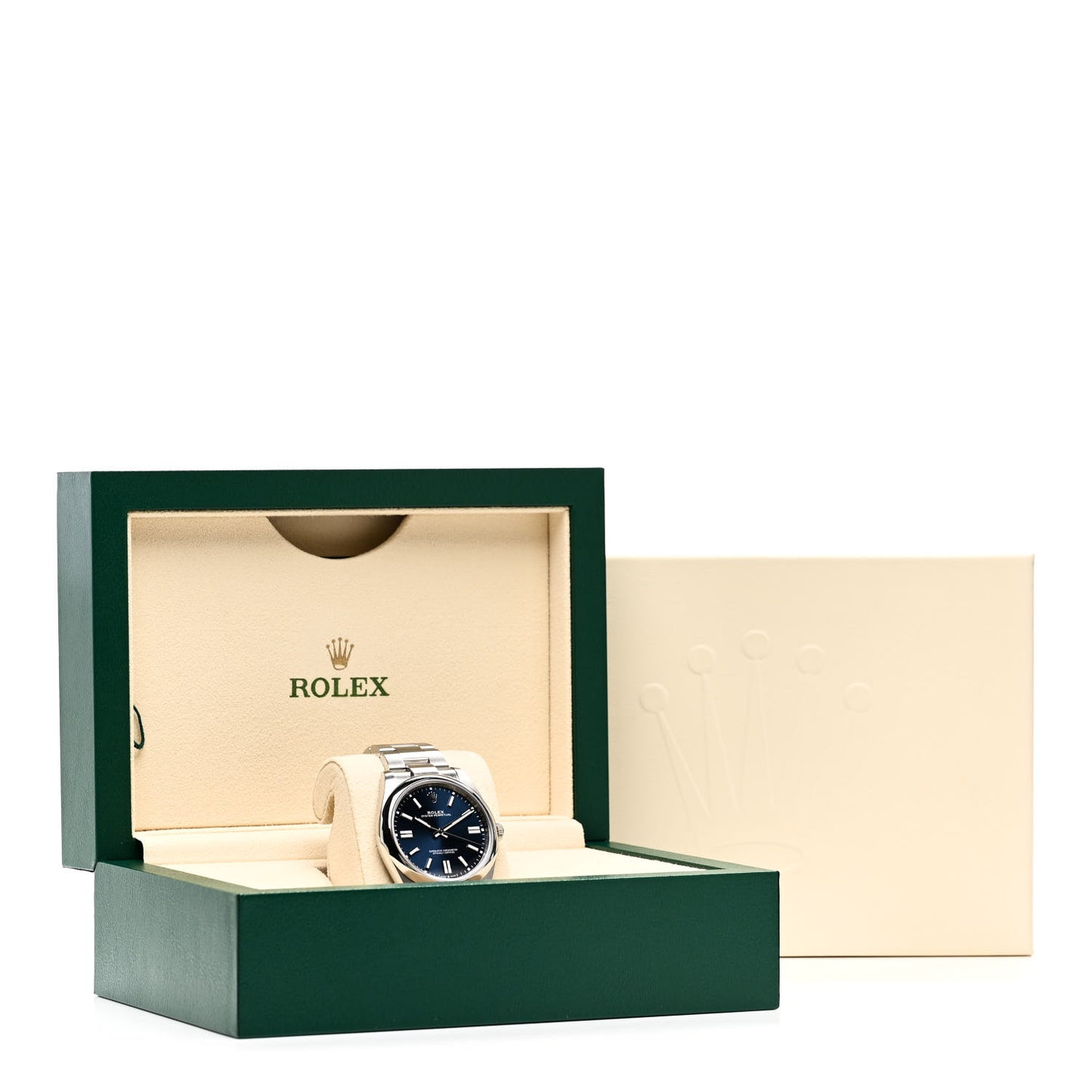 Stainless Steel 41mm Oyster Perpetual Watch Bright Blue 124300