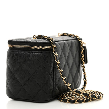 Chanel Caviar Quilted Small Vanity Case With Chain Black 3 of 12