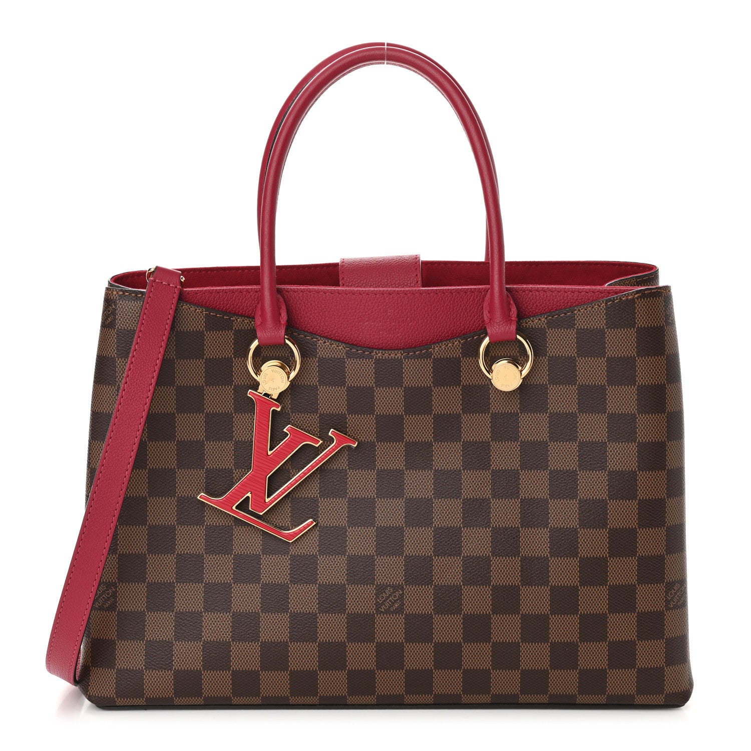 Louis Vuitton Damier Ebene LV Riverside Lie De Vin 1 of 13
