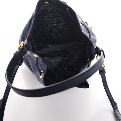 Prada Re-Nylon Saffiano Mini Bucket Crossbody Bag Baltico 5 of 7