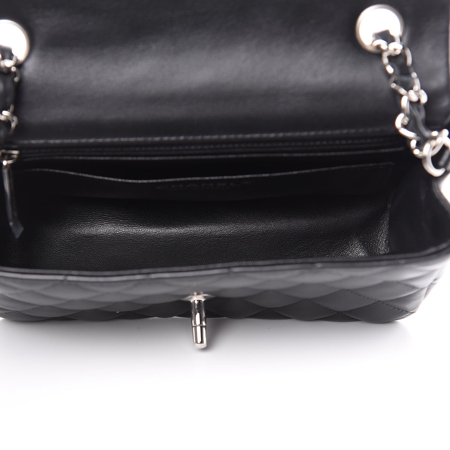 Chanel Lambskin Quilted Mini Rectangular Flap Black 5 of 10