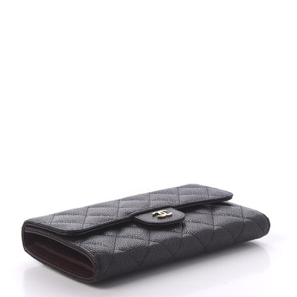 Chanel Caviar Quilted Large Flap Wallet Black 4 of 12