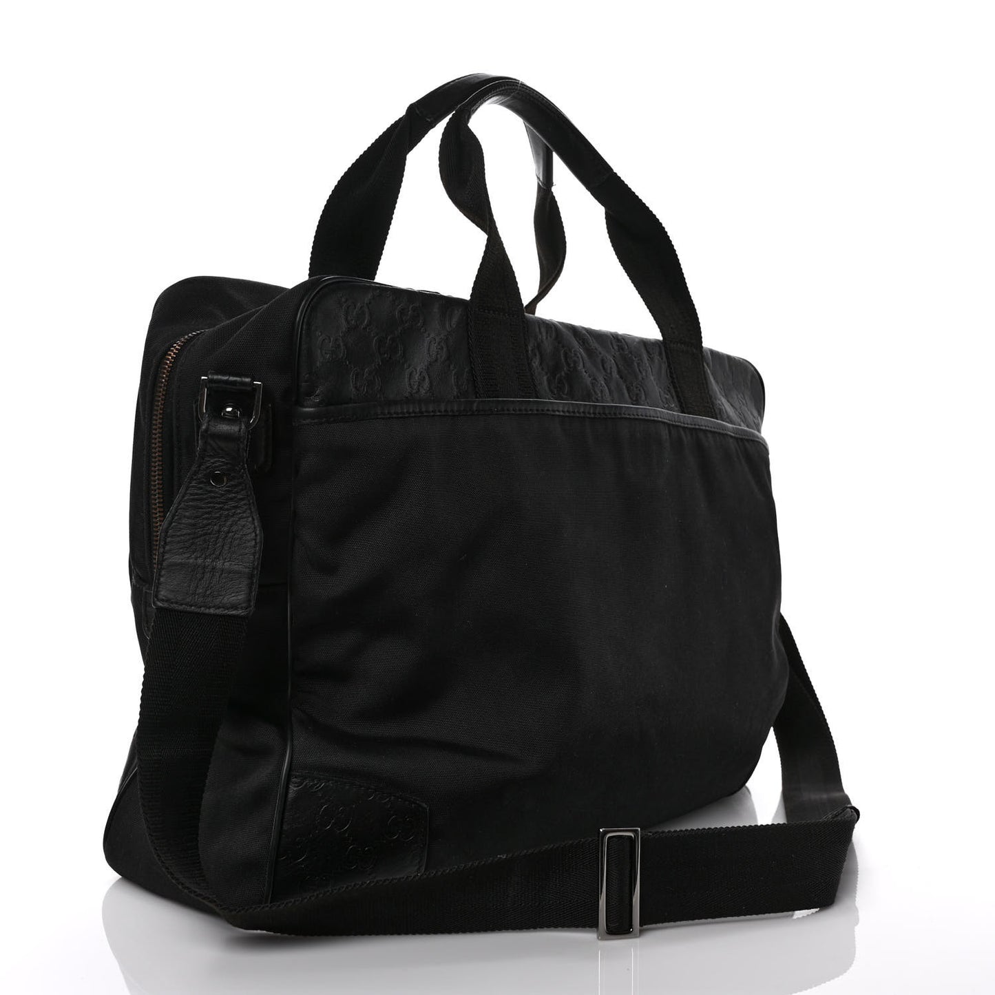Guccissima Nylon Briefcase Black