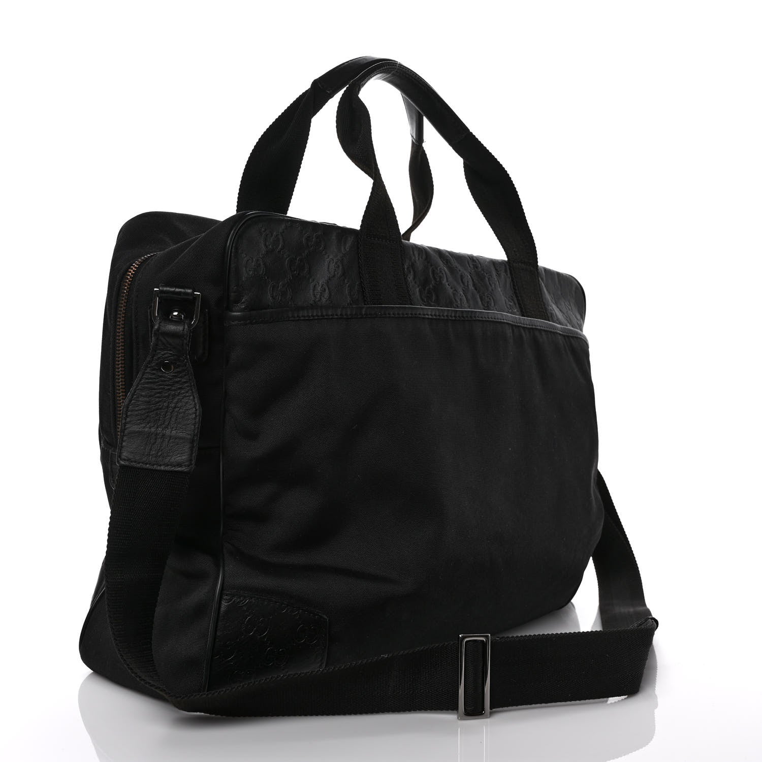 Gucci Guccissima Nylon Briefcase Black 3 of 12