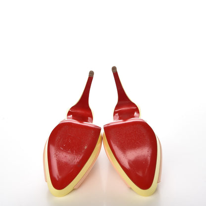 Christian Louboutin Patent Lady Peep Sling 150 Pumps 39 Poudre 5 of 12