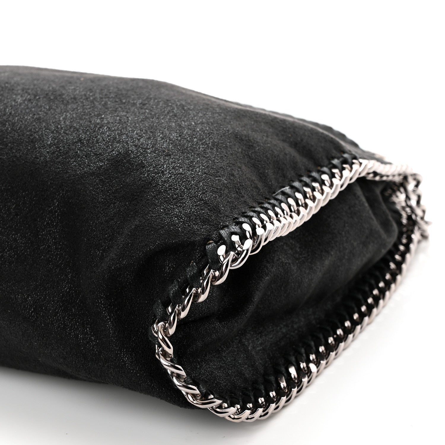 Stella McCartney Shaggy Deer Small Falabella Fold Over Tote Black 9 of 9