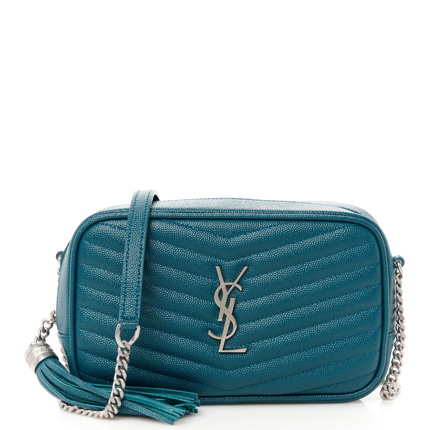 Grain De Poudre Matelasse Monogram Mini Lou Camera Bag Petrol Green