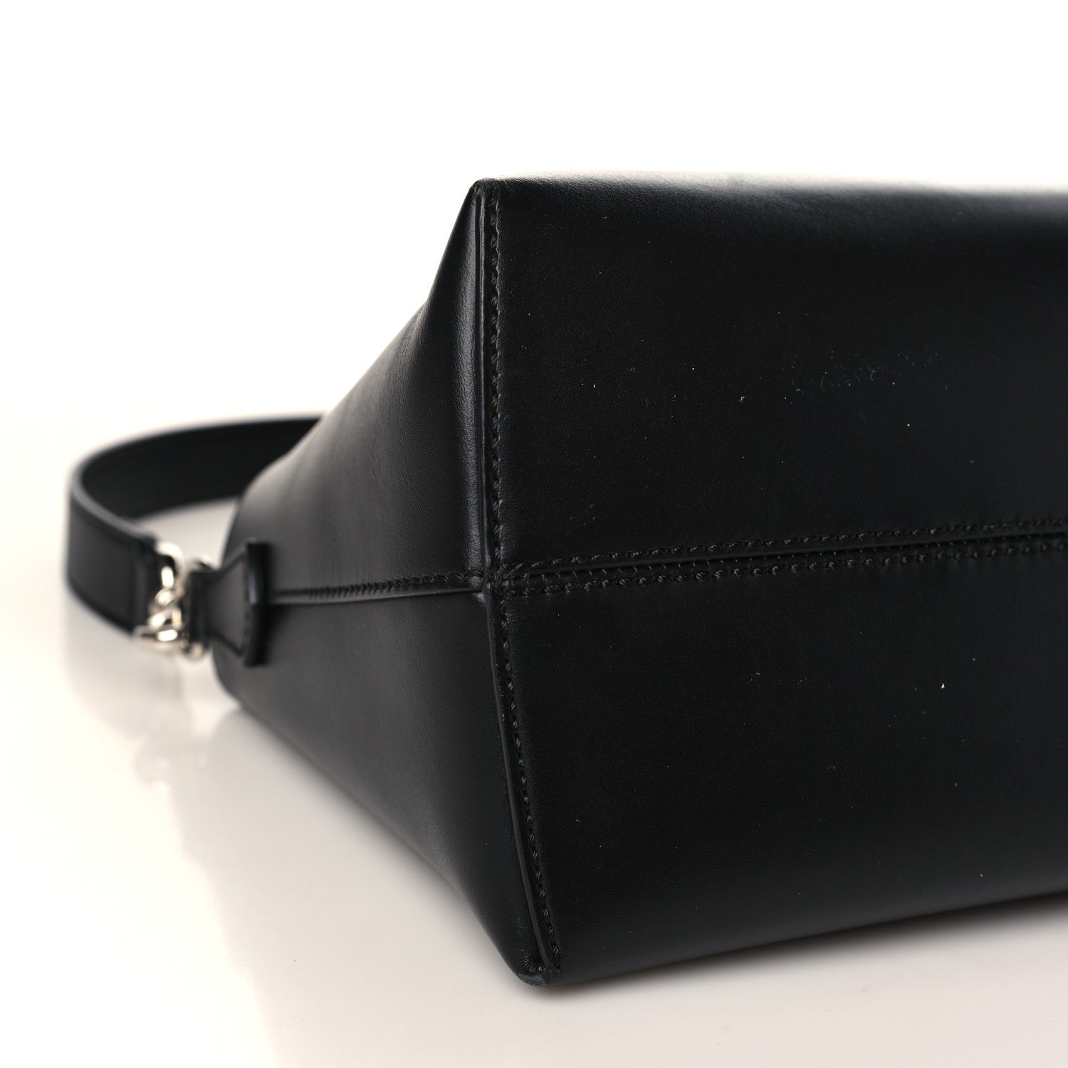 Fendi Vitello King Logo Embossed Medium By The Way Boston Bag Black 8 of 9