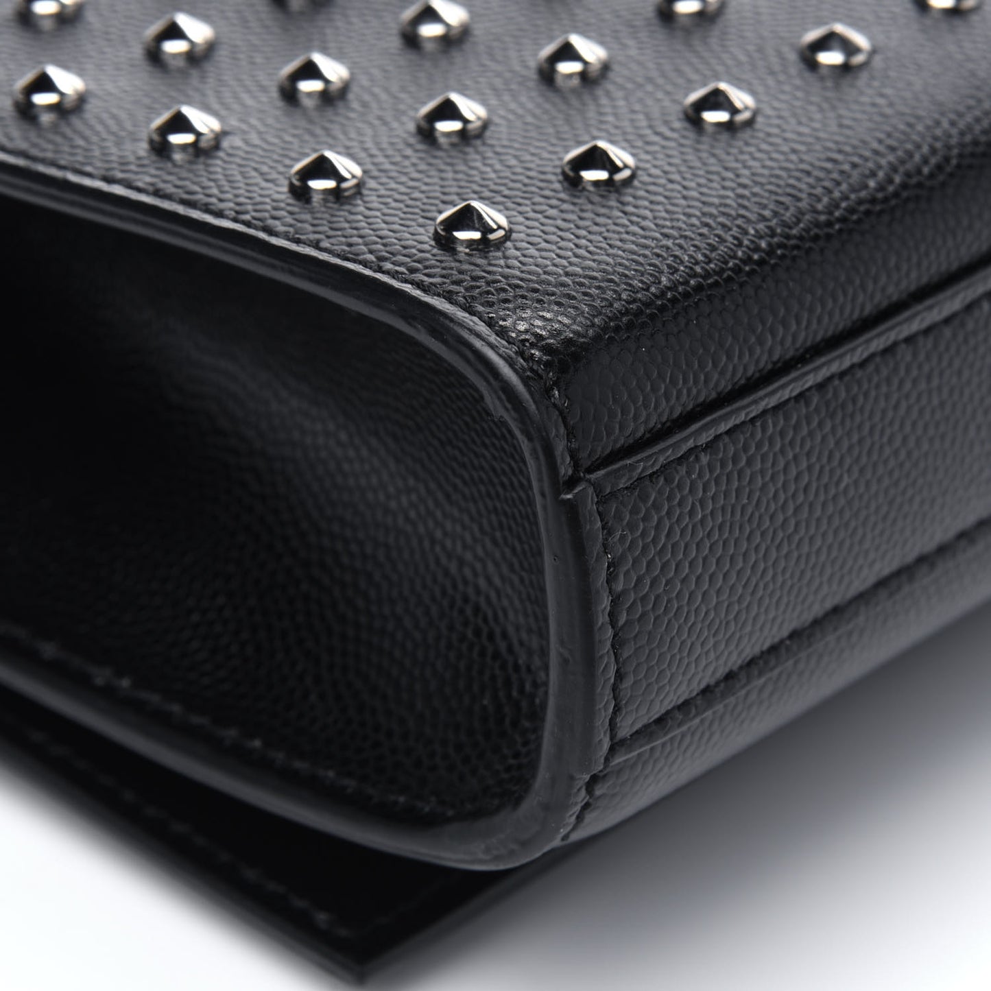 Grain De Poudre Classic Monogram Studded Clutch Black
