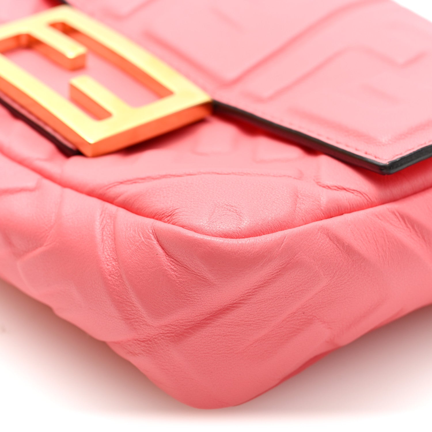 Fendi Nappa FF 1974 Embossed Mini Baguette Pink Dalia 10 of 11