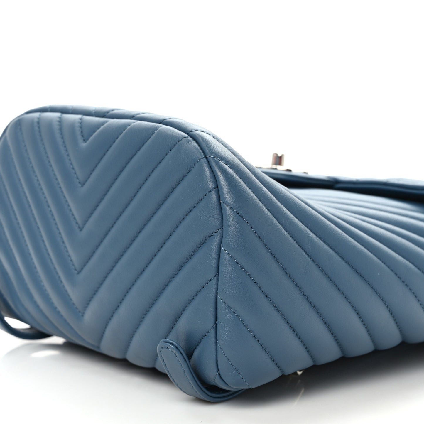 Calfskin Chevron Quilted Small Urban Spirit Backpack Light Blue