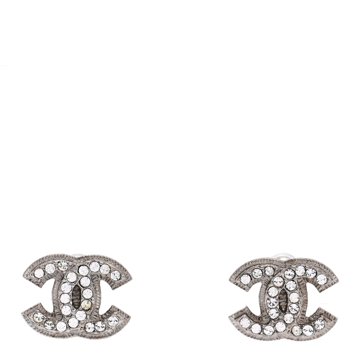 Crystal Mini Timeless CC Earrings Silver