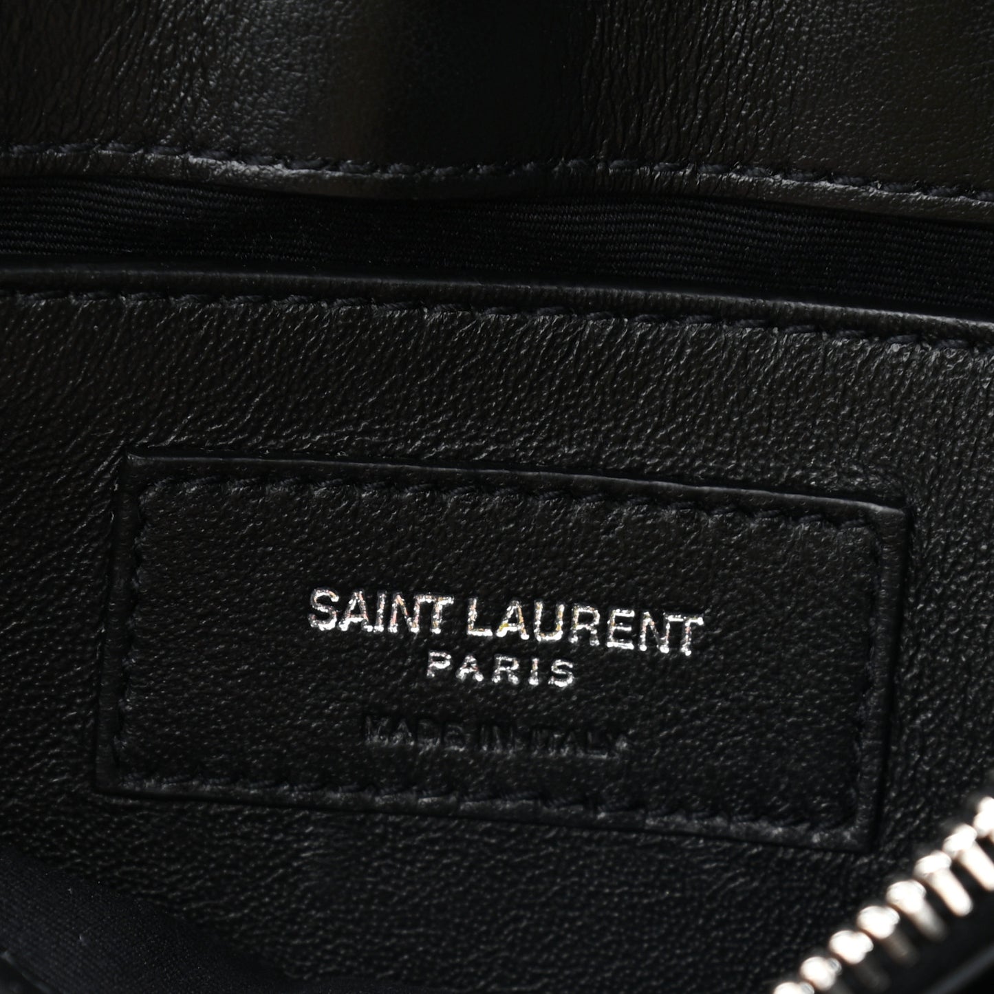 Calfskin Y Quilted Monogram Small Loulou Chain Satchel Black