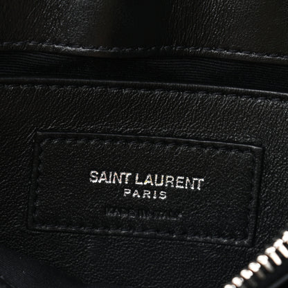 Saint Laurent Calfskin Y Quilted Monogram Small Loulou Chain Satchel Black 8 of 10