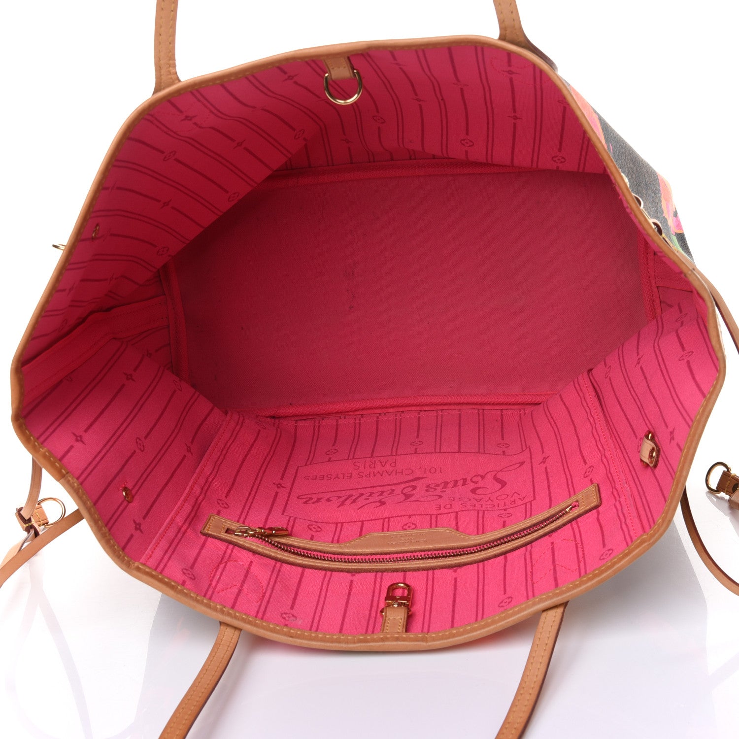Louis Vuitton Monogram Roses Neverfull MM 4 of 4