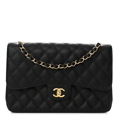 Chanel Caviar Quilted Jumbo Double Flap Black 1 of 14