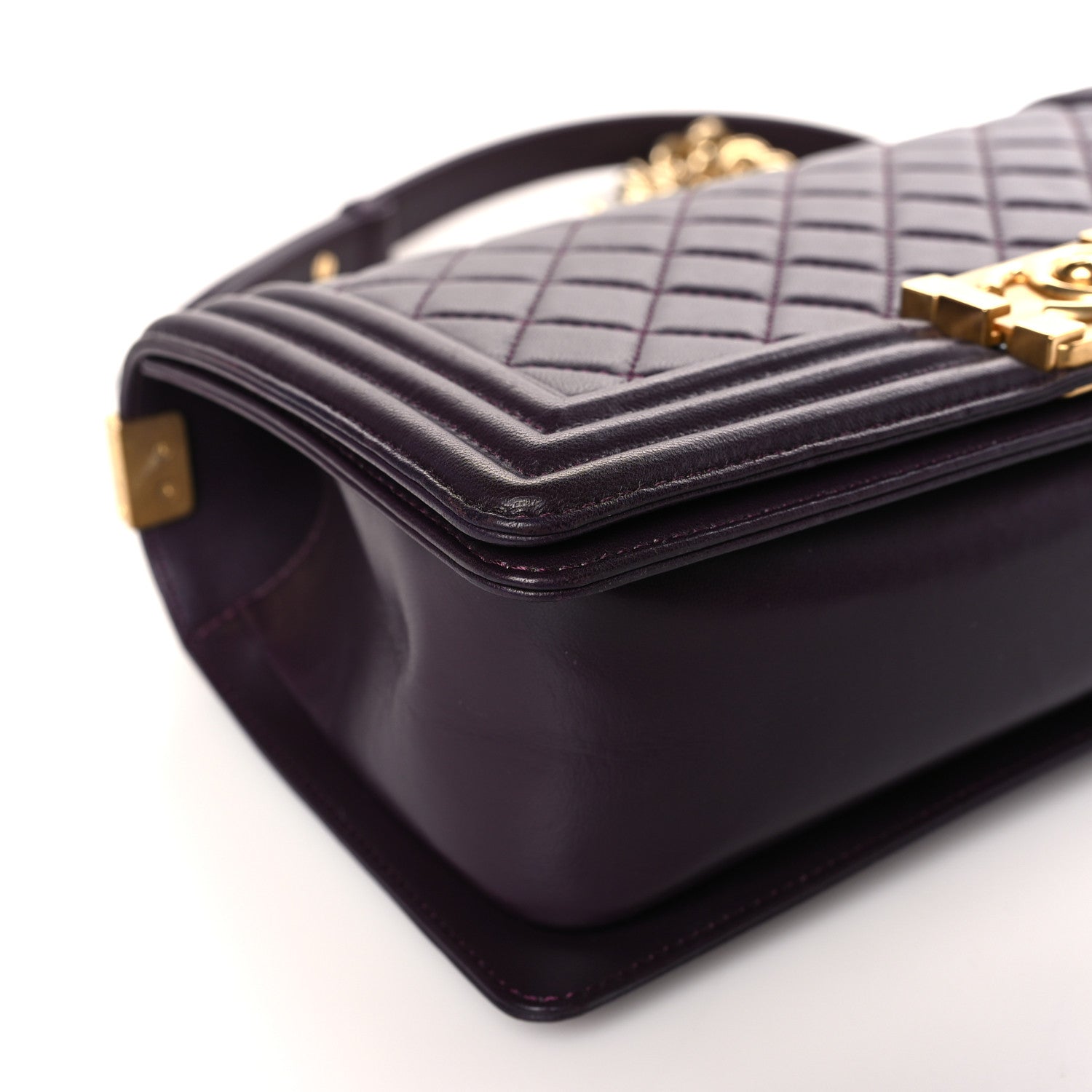 Chanel Lambskin Quilted Medium Boy Flap Purple 8 of 9