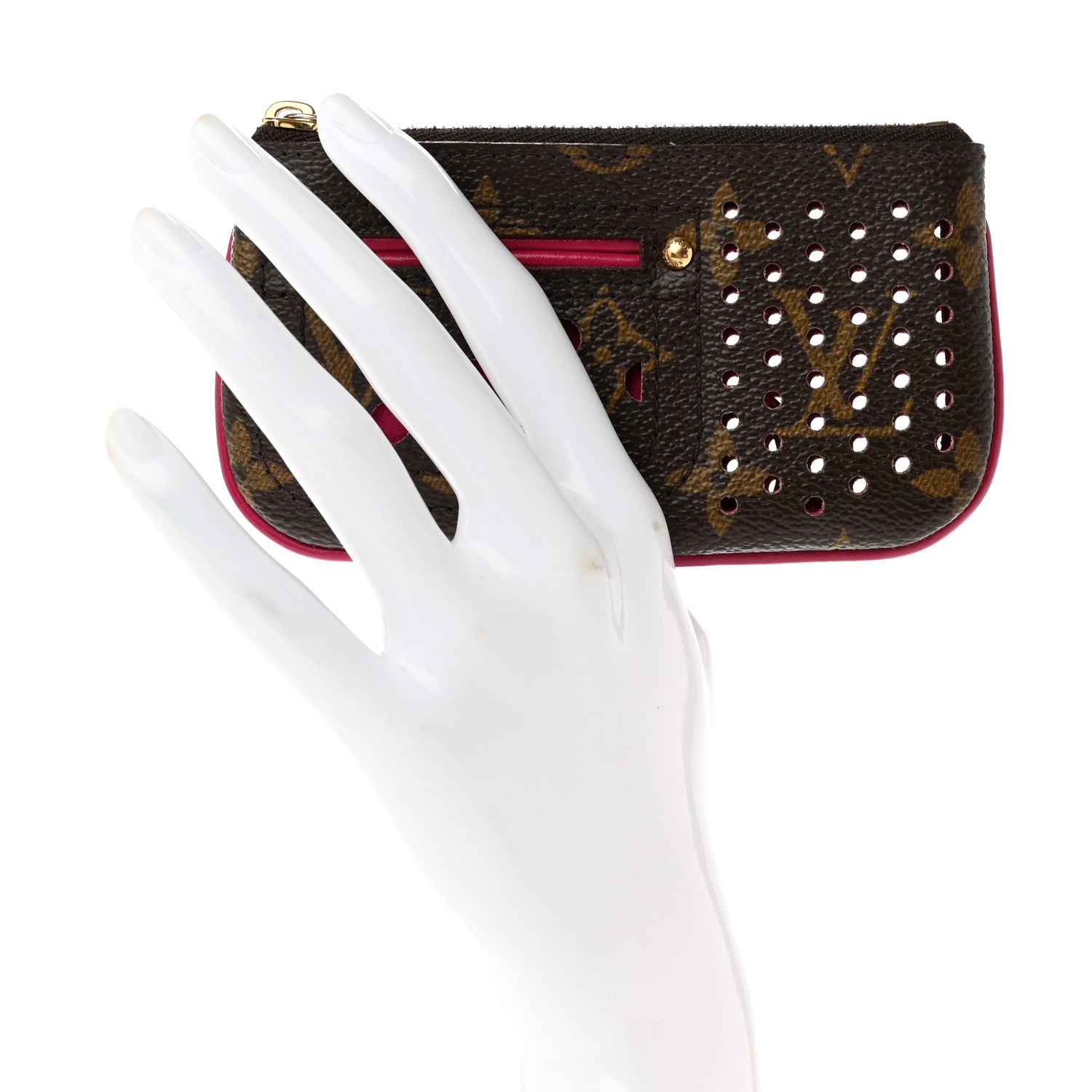 Louis Vuitton Monogram Perforated Key Pouch Fuchsia 2 of 6