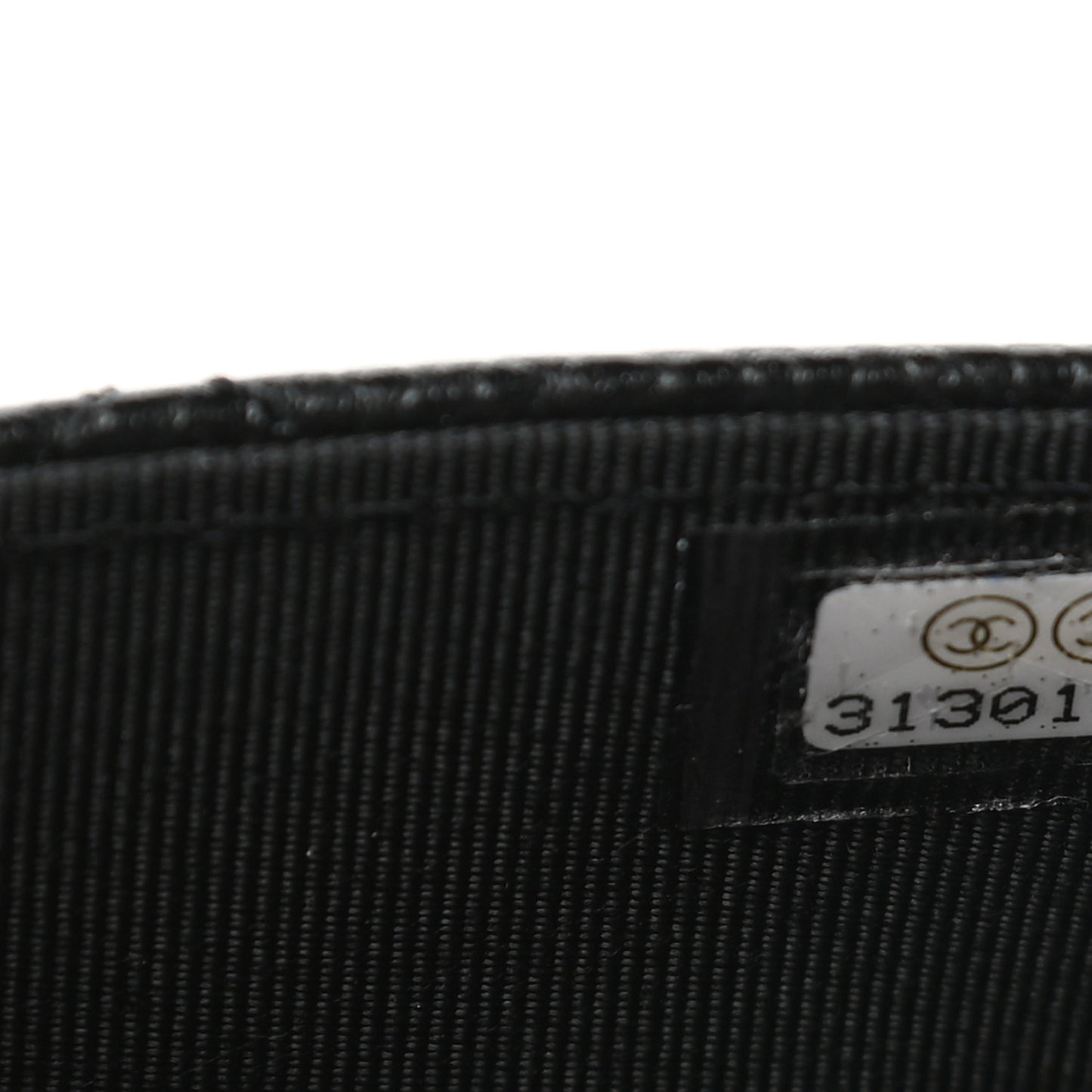 Caviar Quilted Flap Card Holder Wallet Black