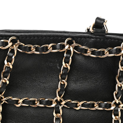 Chanel Lambskin Large Shopping Chain Tote Black 11 of 13