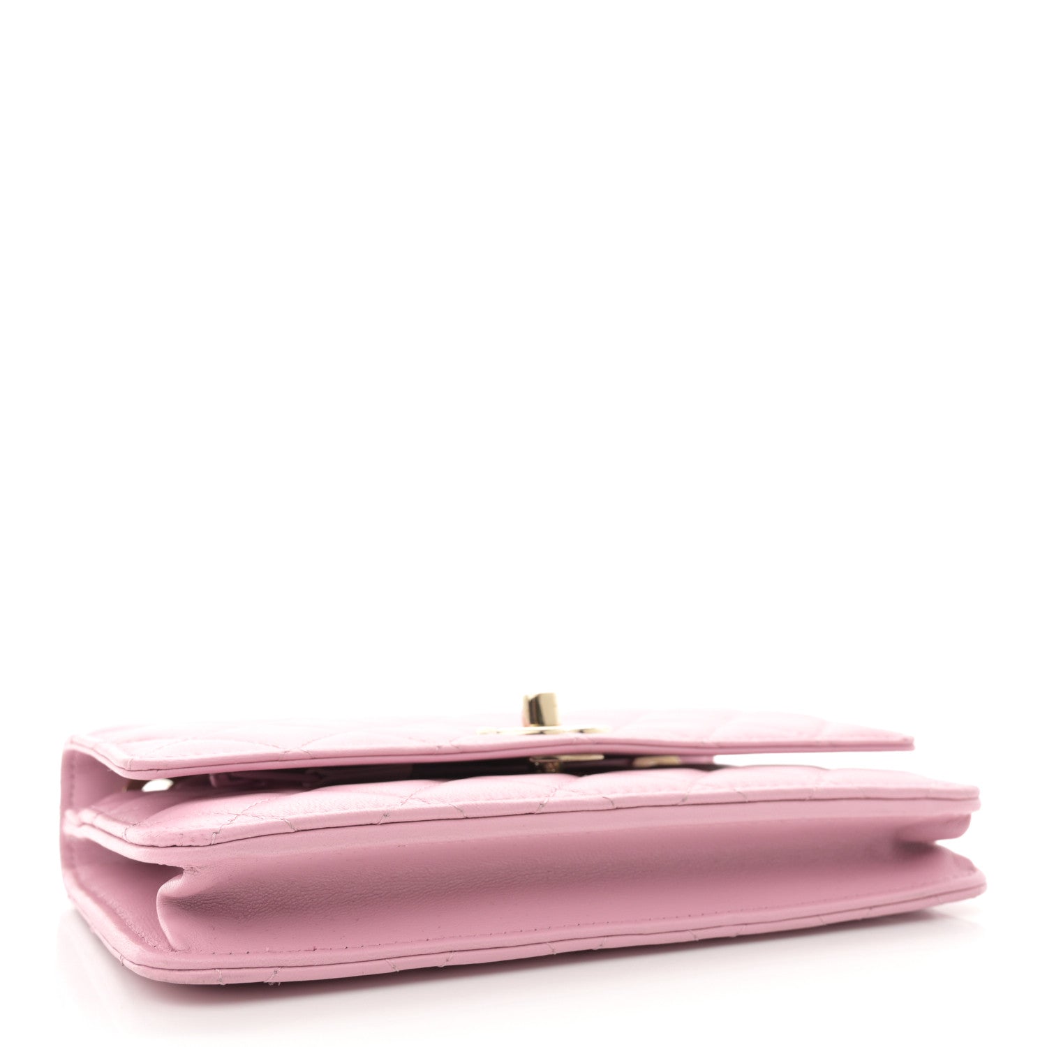 Chanel Lambskin Quilted Trendy CC Wallet On Chain WOC Pink 4 of 12