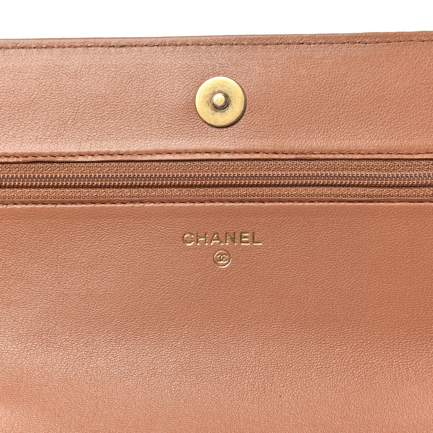 Chanel Lambskin Quilted Chanel 19 Wallet On Chain WOC Brown 6 of 11