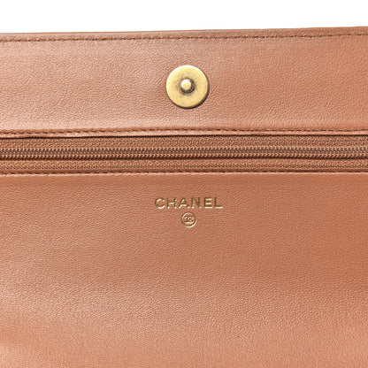 Chanel Lambskin Quilted Chanel 19 Wallet On Chain WOC Brown 6 of 11