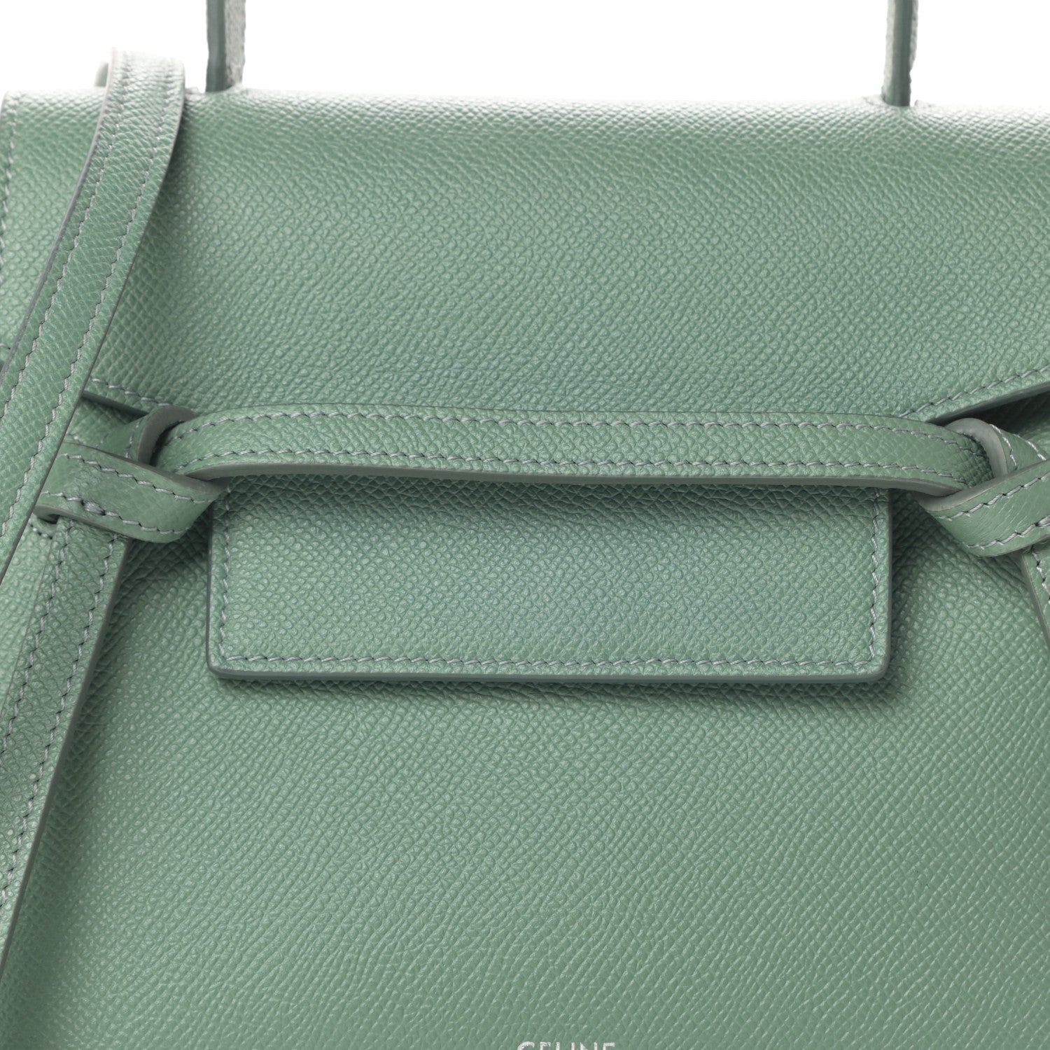 Celine Grained Calfskin Nano Belt Bag Celadon 9 of 13