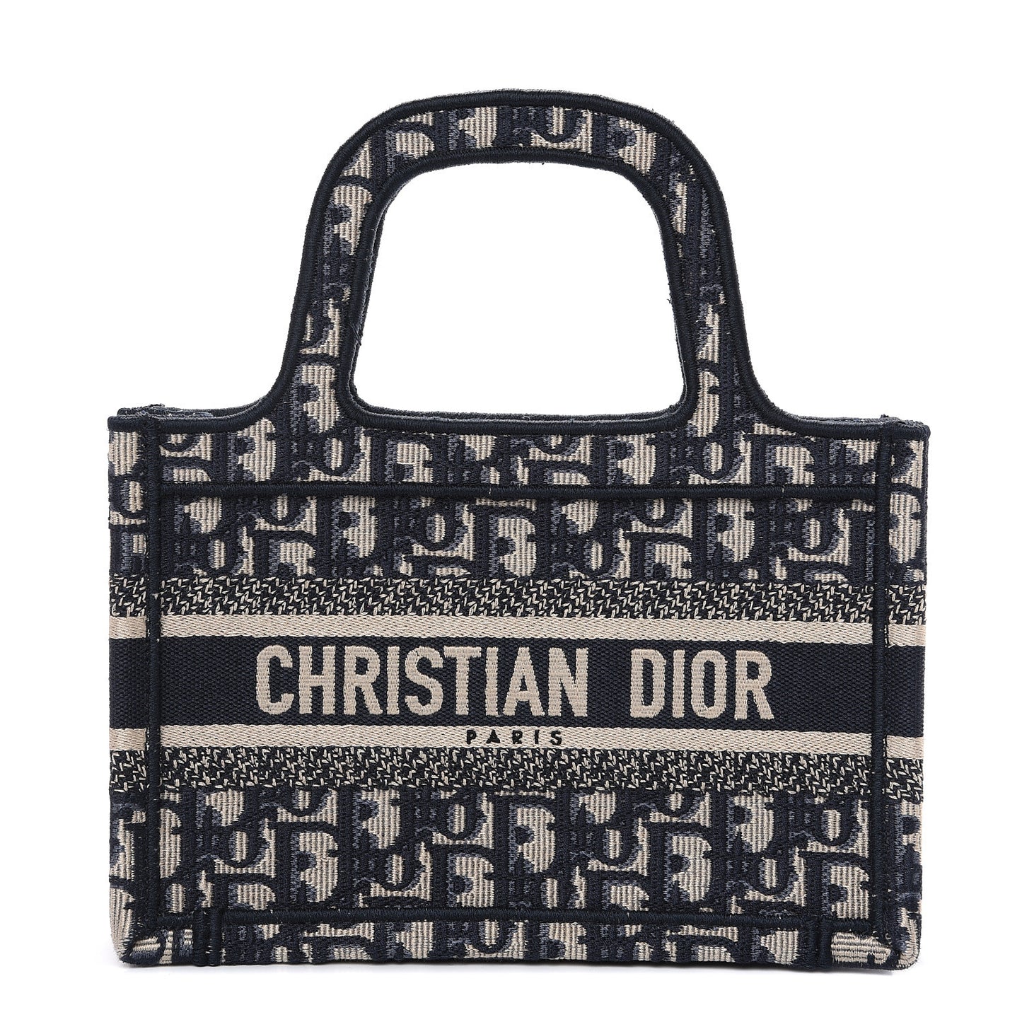 Oblique Mini Book Tote Blue Multicolor