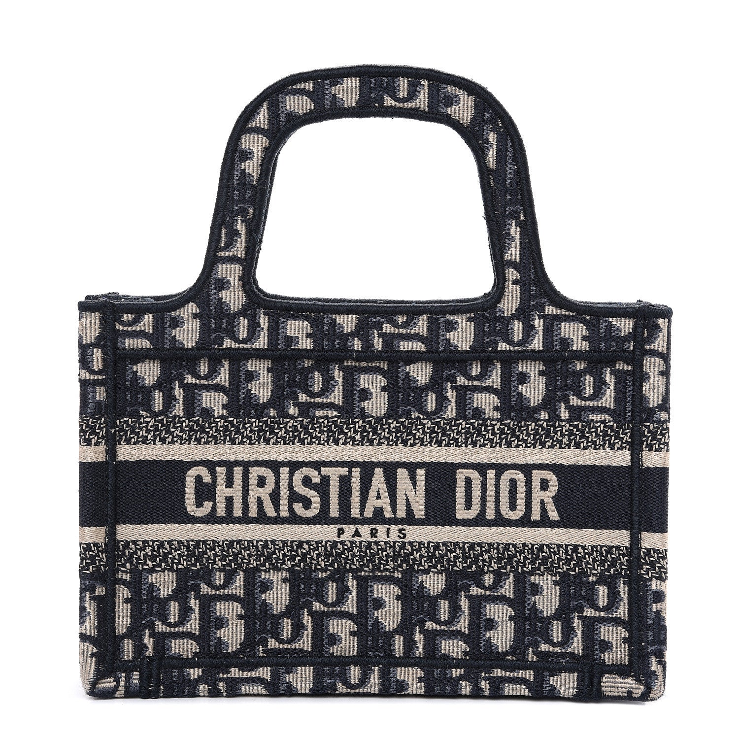 Christian Dior Oblique Mini Book Tote Blue Multicolor 1 of 9