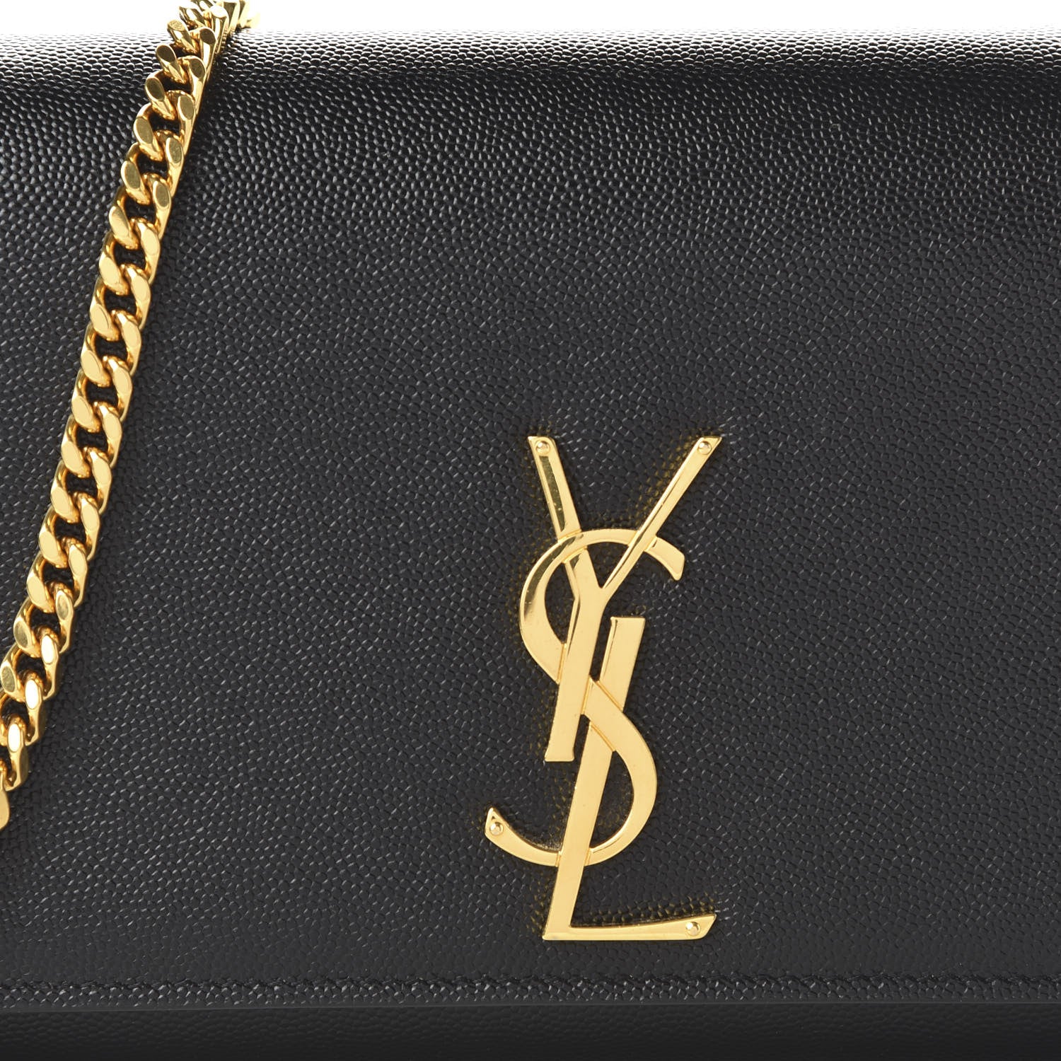 Saint Laurent Grain De Poudre Medium Classic Monogram Kate Satchel Black 9 of 9
