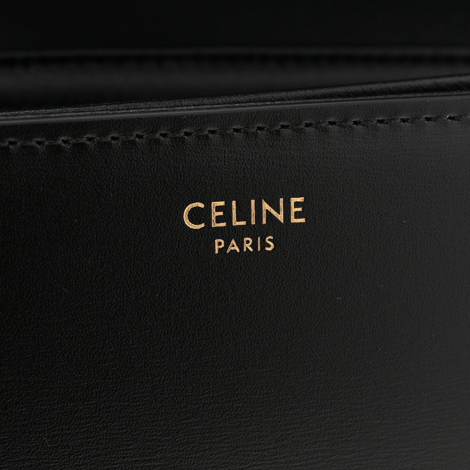 Celine Shiny Calfskin Medium Triomphe Black 6 of 9