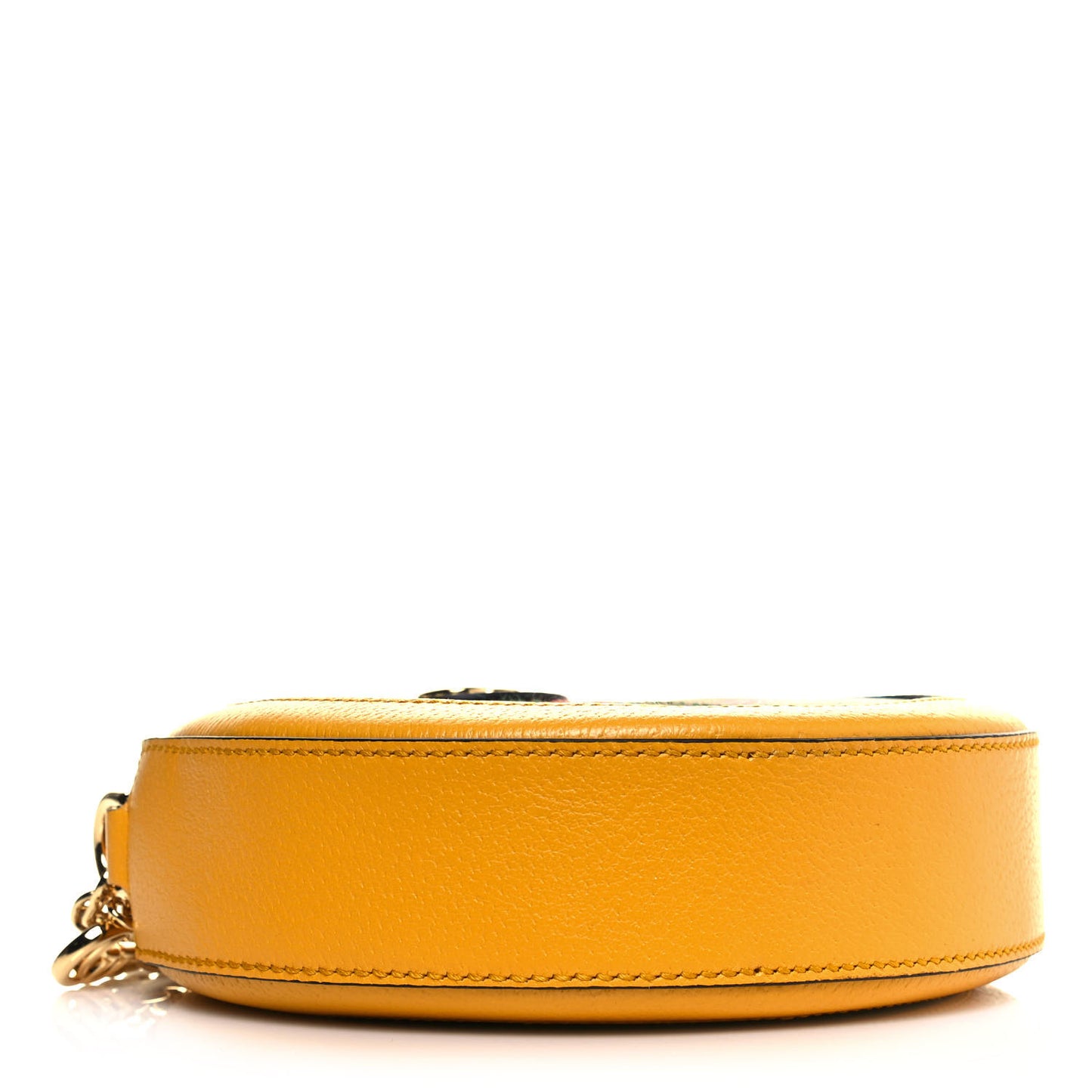 GG Supreme Monogram Flora Web Mini Ophidia Round Shoulder Bag Beige Multicolor Crop