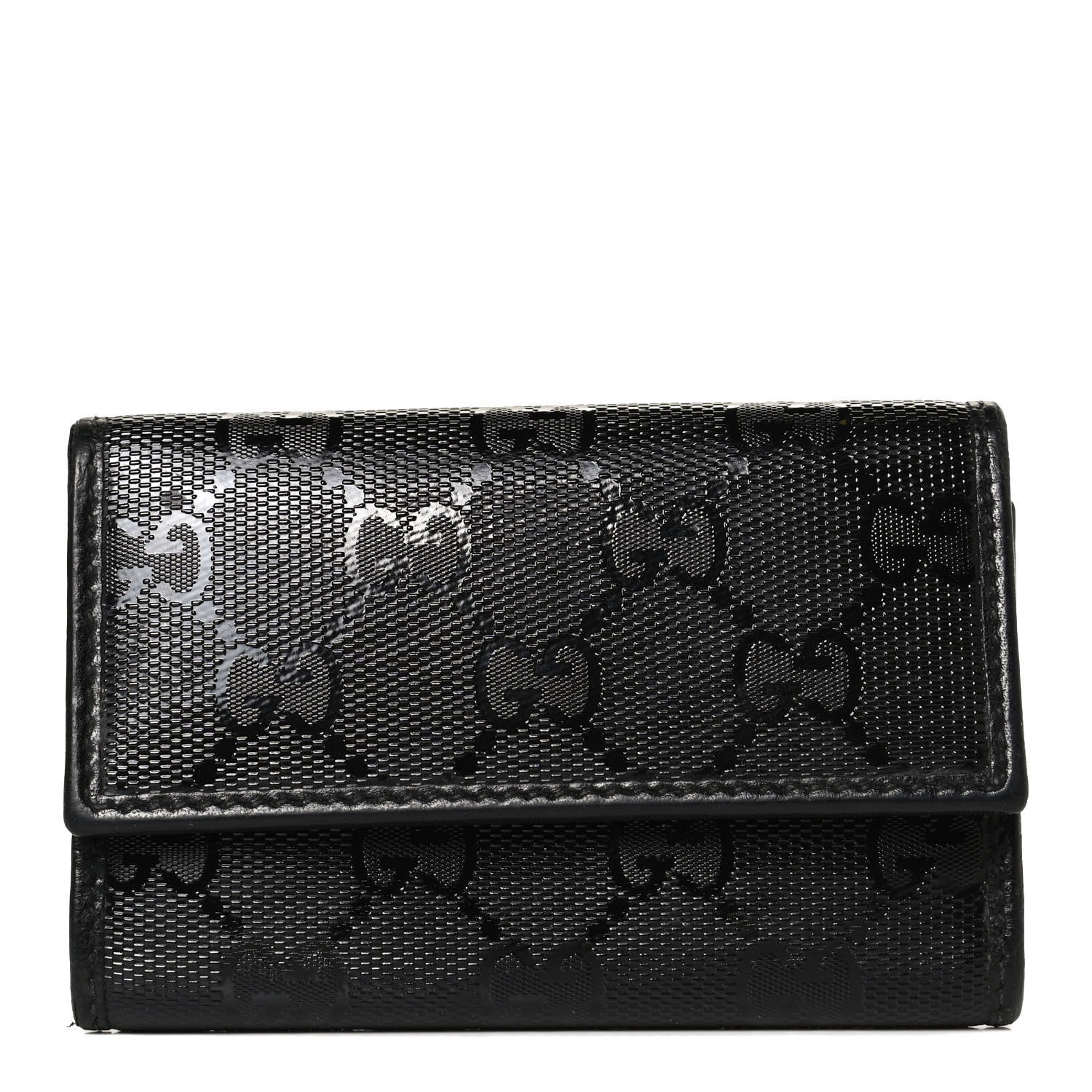 Gucci Imprime Monogram 6 Key Case Black 1 of 18