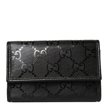 Gucci Imprime Monogram 6 Key Case Black 1 of 18