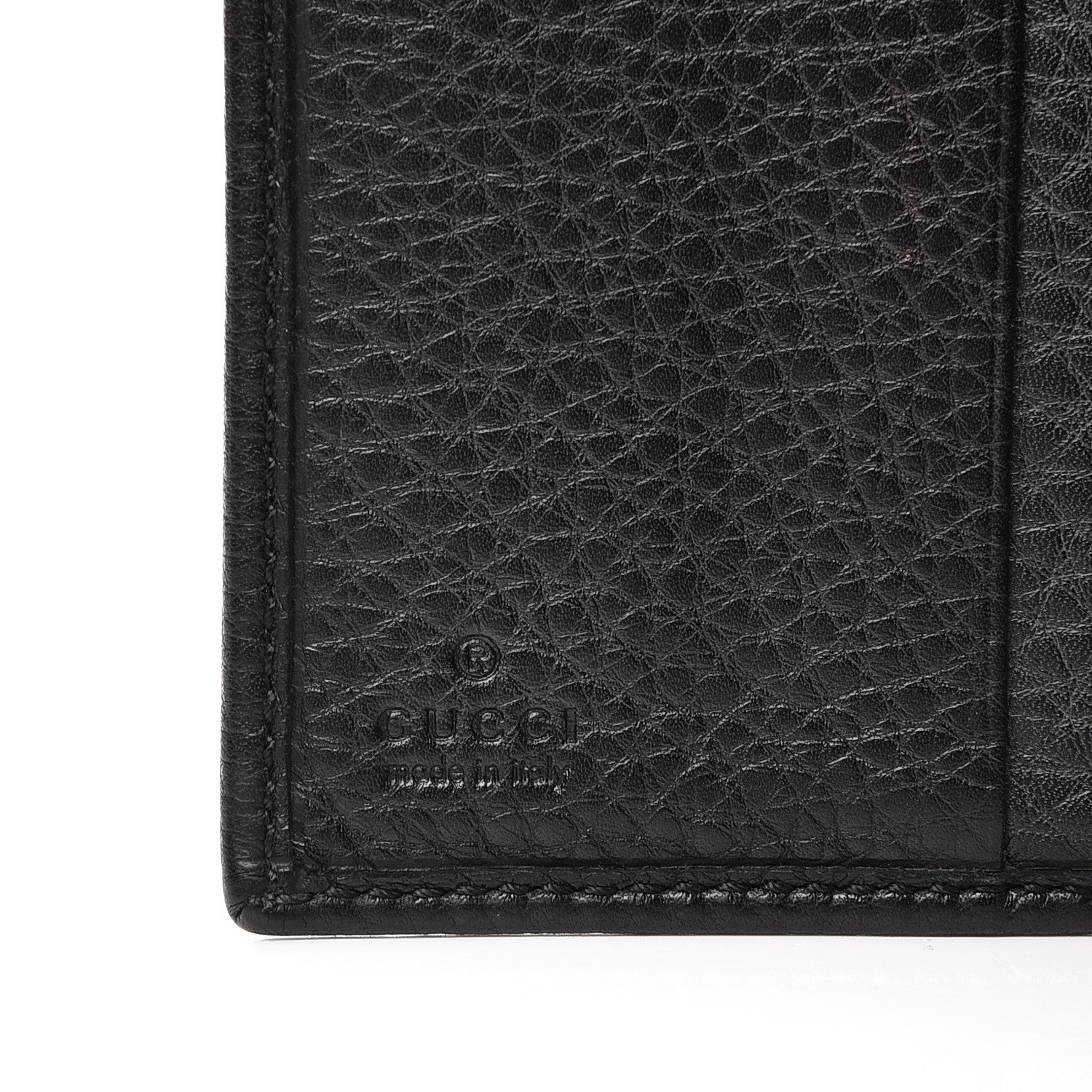 Gucci Pebbled Calfskin Soho Compact Flap Wallet Black 6 of 8