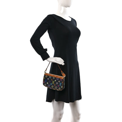 Louis Vuitton Monogram Multicolor Pochette Accessories Black 2 of 9