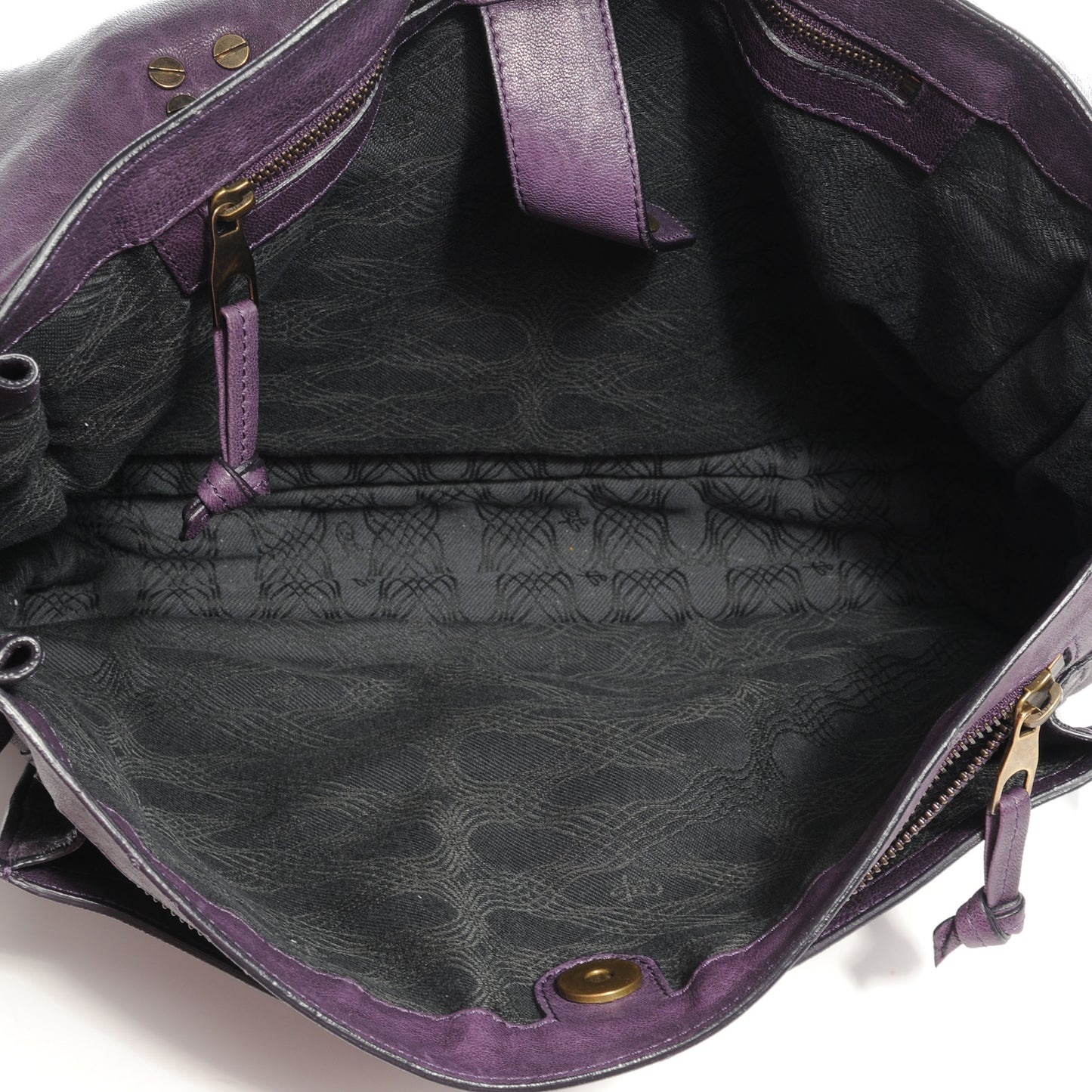 Lambskin PS1 Large Satchel Plum