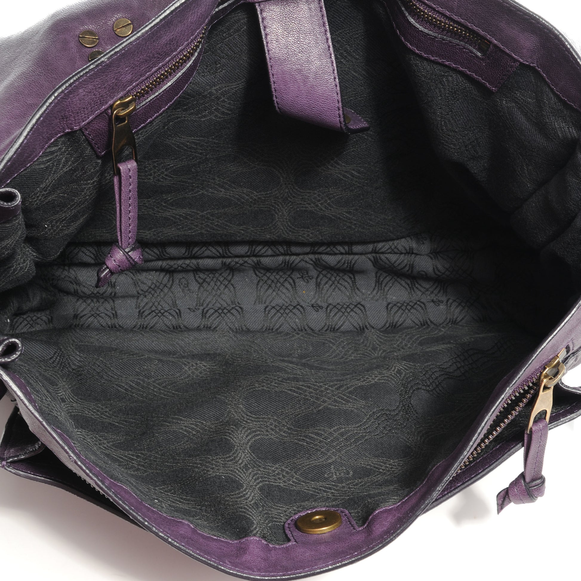 Proenza Schouler Lambskin PS1 Large Satchel Plum 4 of 5