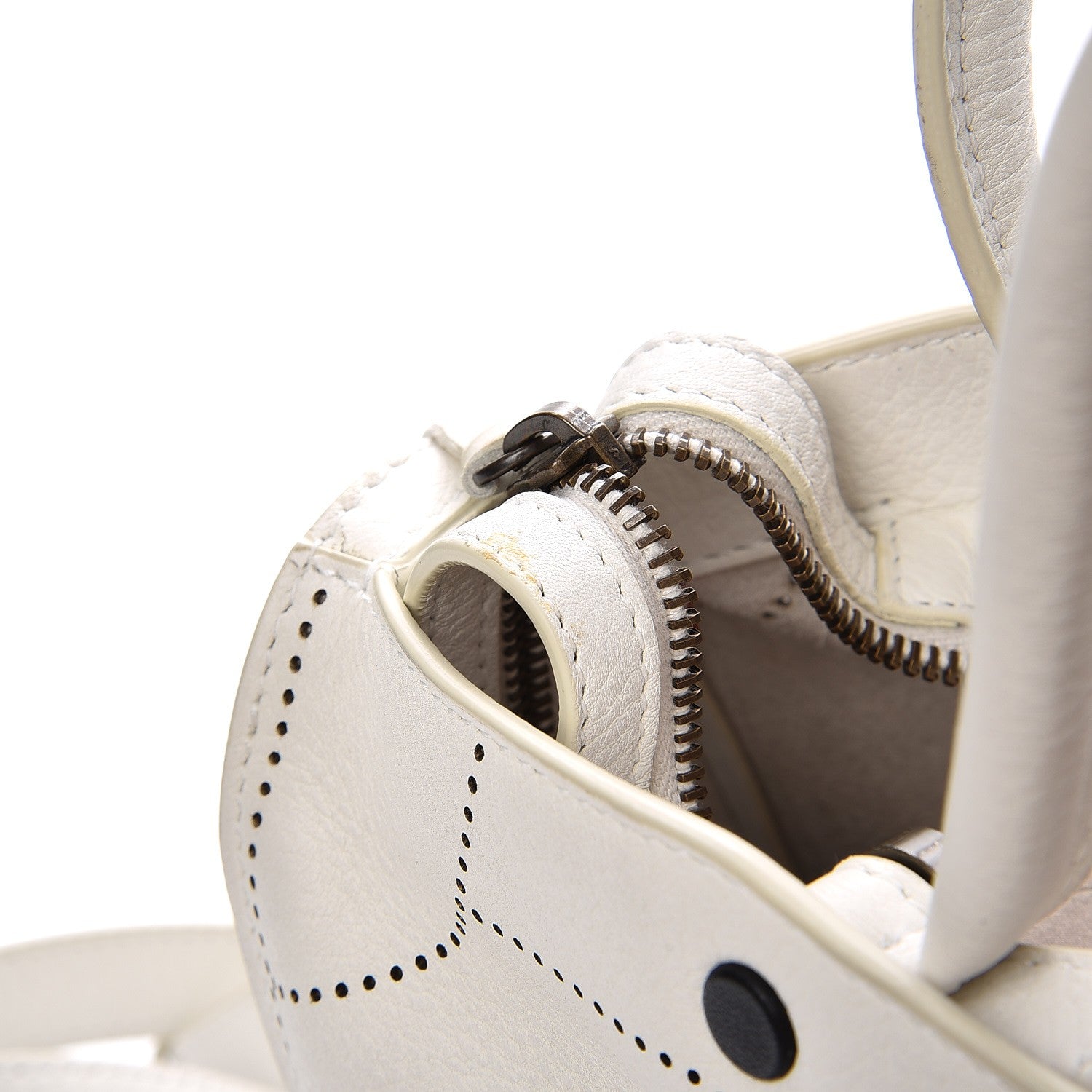 Balenciaga Veau Soyeux Perforated Blackout Hardware S City White 10 of 16