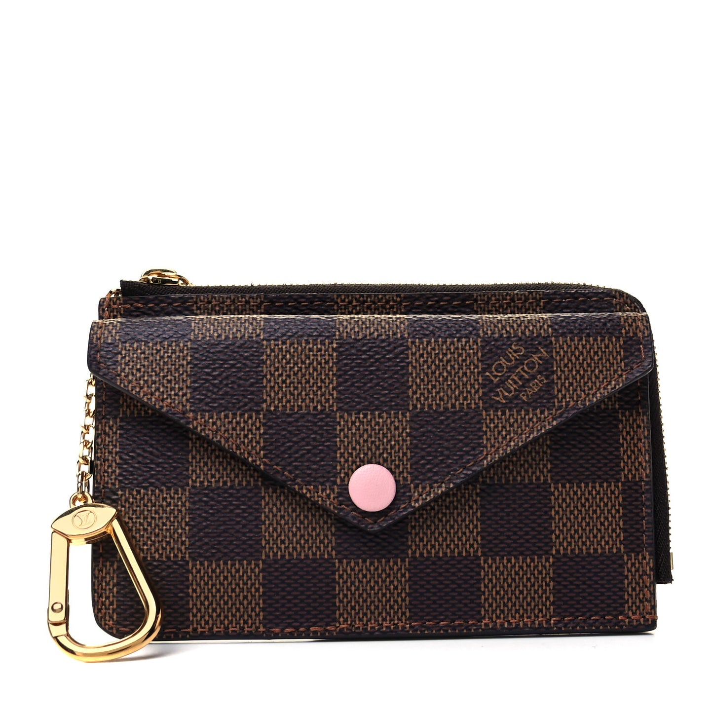 Damier Ebene Recto Verso Card Holder Rose Ballerine