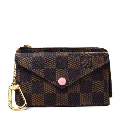 Louis Vuitton Damier Ebene Recto Verso Card Holder Rose Ballerine 1 of 6