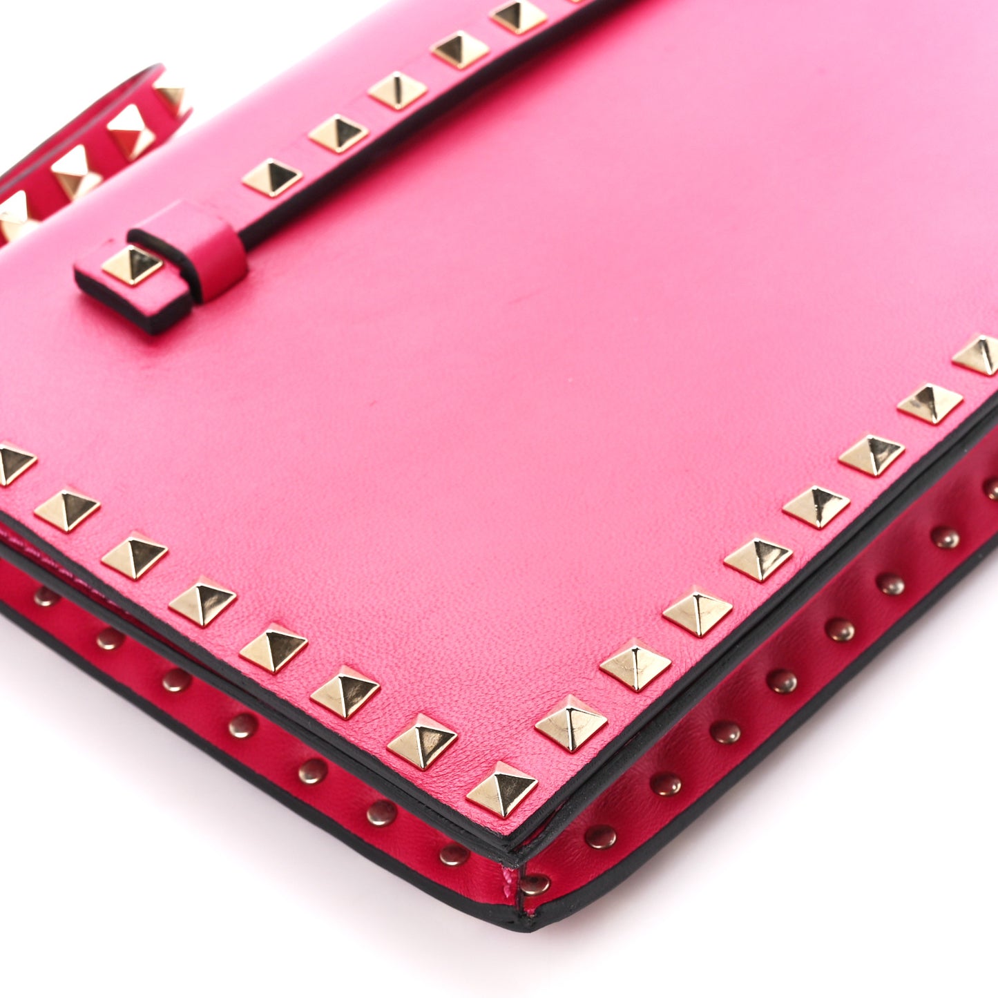 Nappa Rockstud Wristlet Clutch Cyclamin