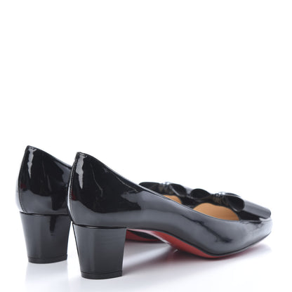 Christian Louboutin Patent Bow Pumps 39 Black 4 of 10